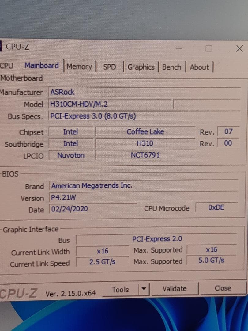 自作PC　i7 8700・8GB・SSD128GB・K2200・Win11