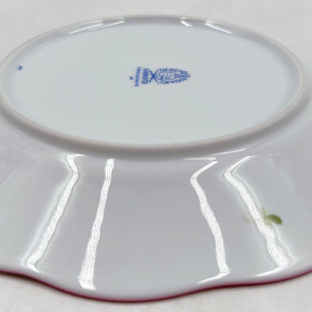 ヘレンド ウィーンの薔薇 ピンク 19cm プレート 透かし彫り 1枚 美品希少