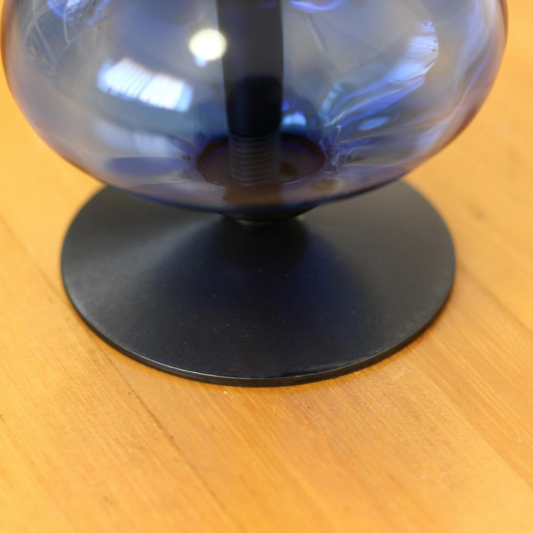 【美品】エリックホグラン　キャンドルスタンド オニオン型　ブルー 01