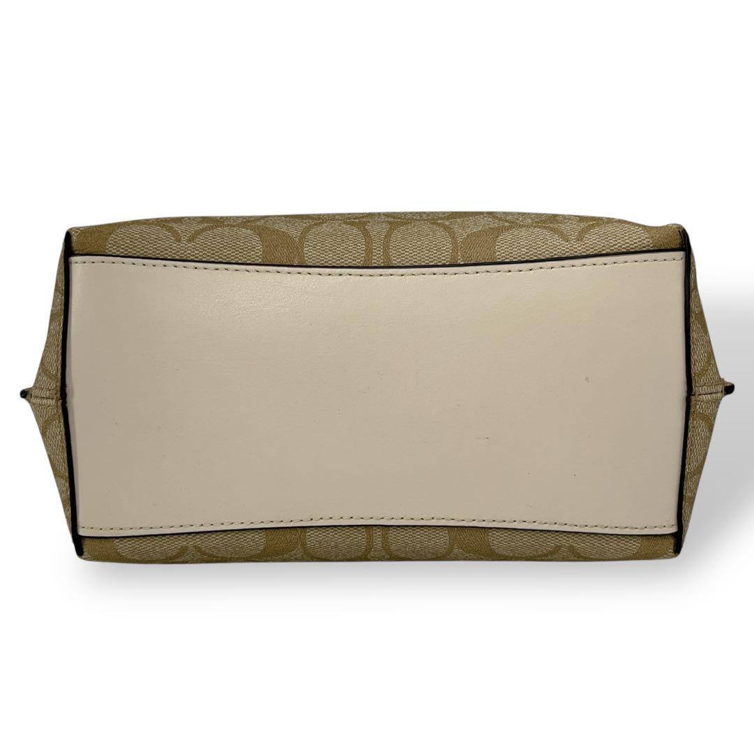 美品　コーチ　モリー　2way ショルダーバッグ　シグネチャー　バケット　レザー