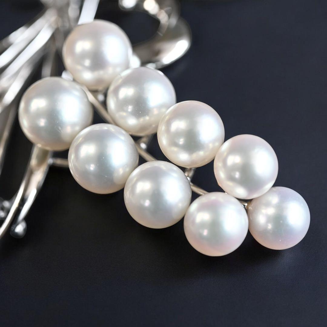【未使用保管品】ミキモト　花珠級　アコヤ　パール　本真珠　ブローチ　コサージュ