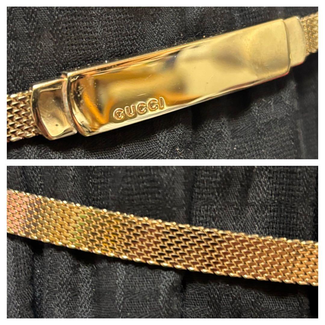 GUCCI☆プレート メッシュベルト メタル ゴールド