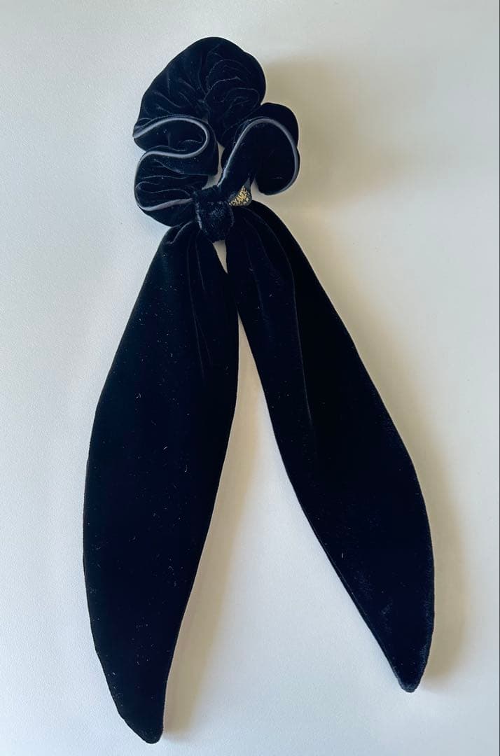 ALEXANDRE DE PARIS ベルベットリボンシュシュ⭐︎ブラック