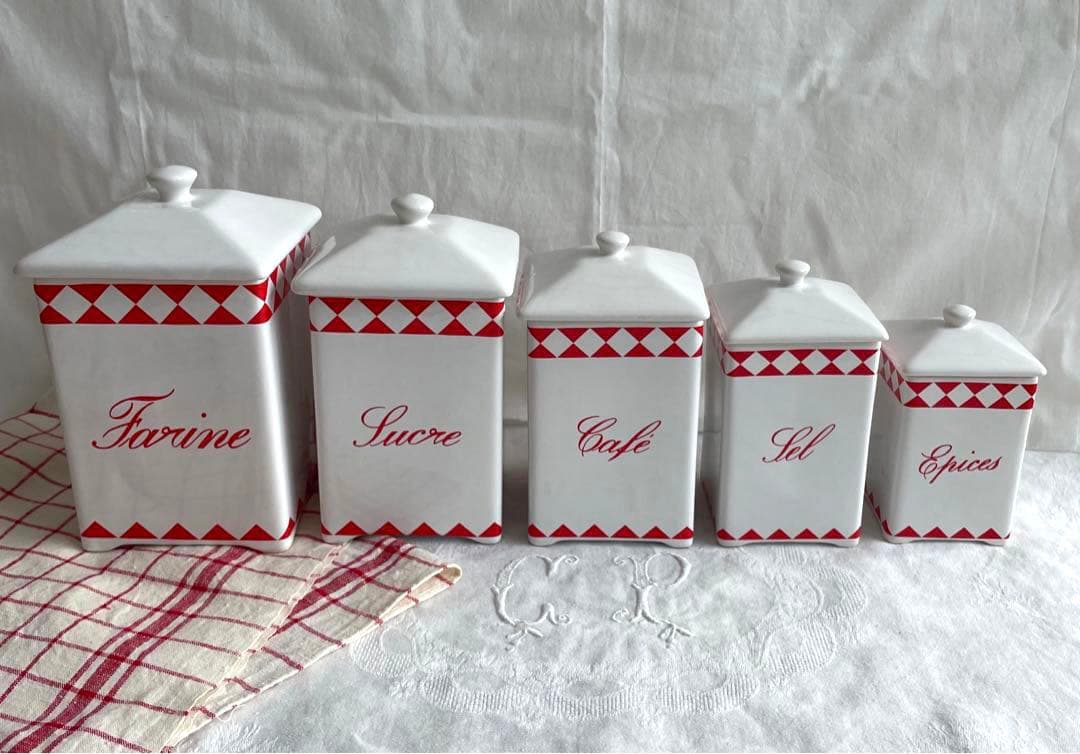 フランス アンティーク キャニスターセット