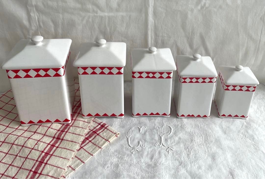 フランス アンティーク キャニスターセット