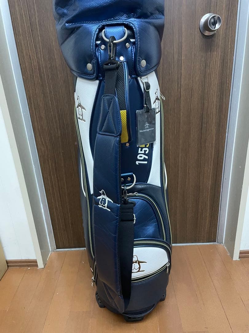 ②美品　Munsingwear ゴルフバッグ ネイビー マンシングウェア