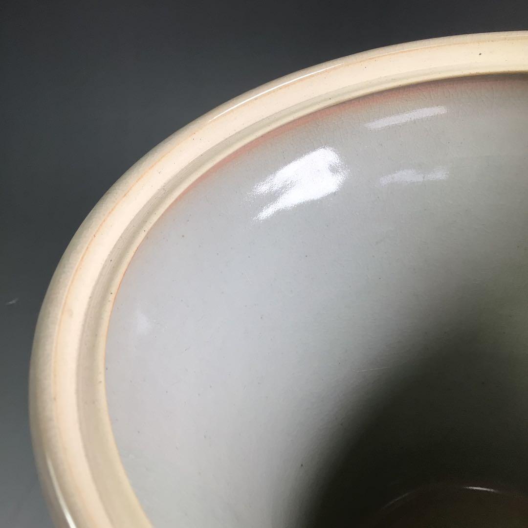 Ｐ８０４　水指　『平安　開山造』『礼賓手三嶋』『末広水指』　共箱　茶道具