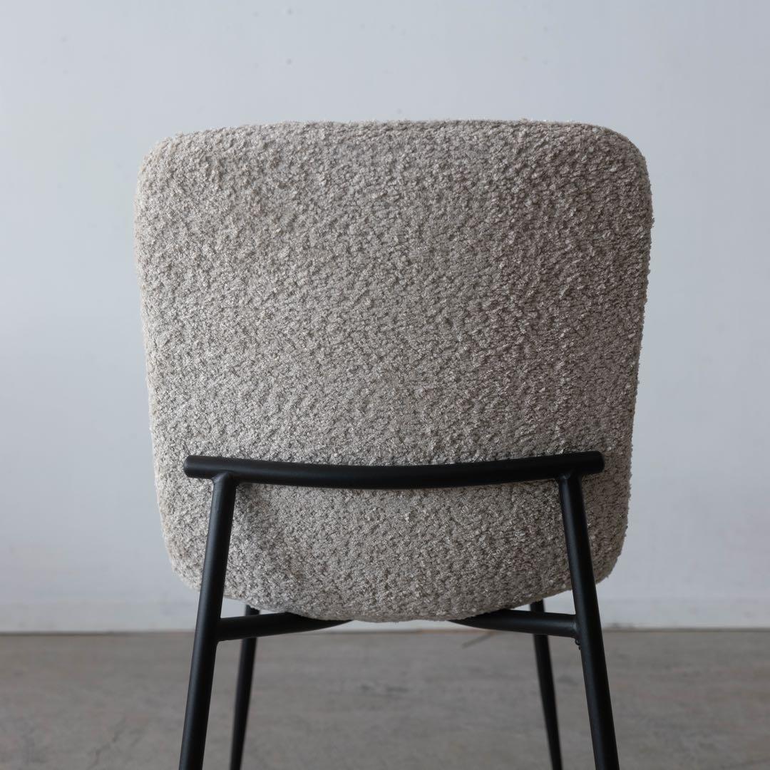 アイボリー　ファブリックダイニングチェア