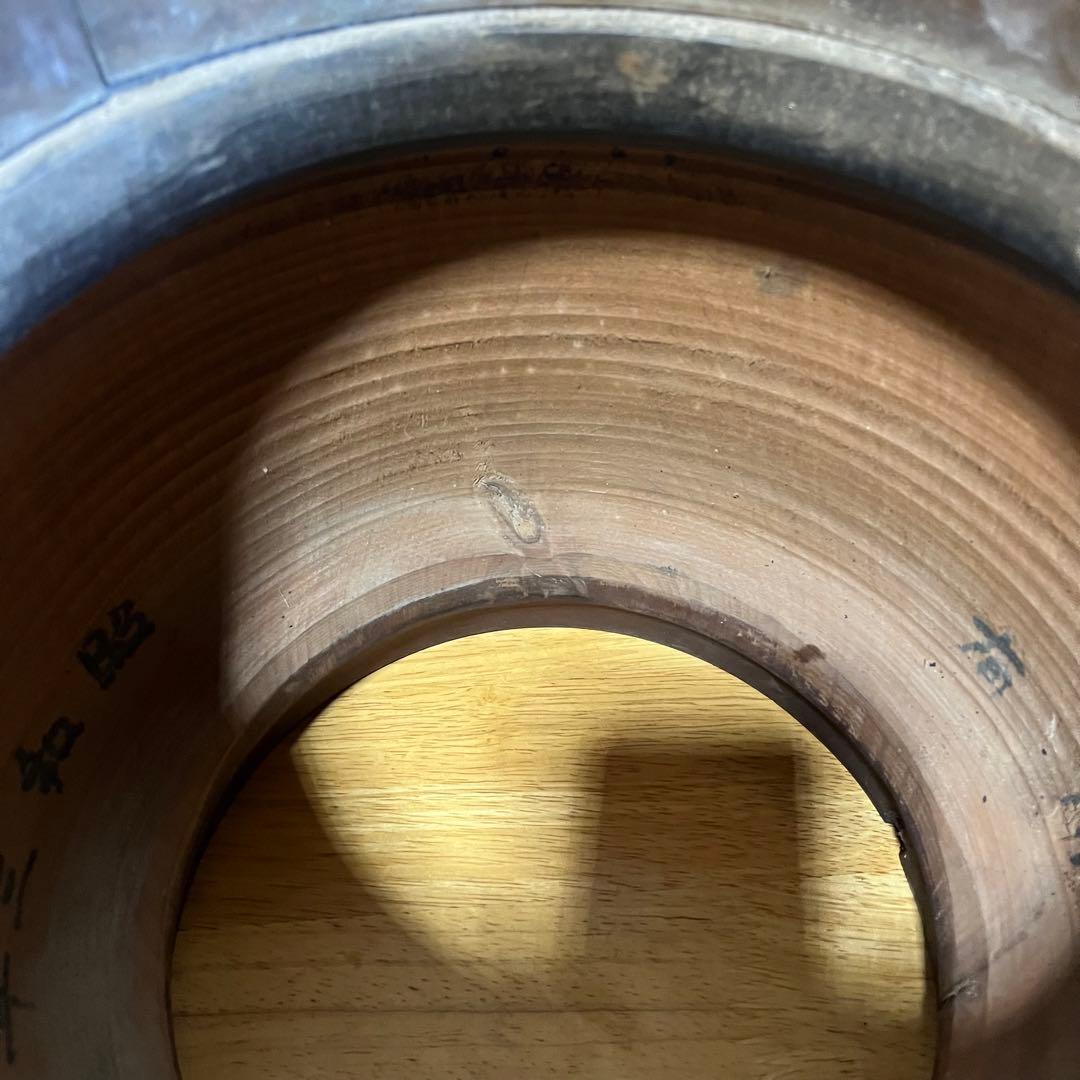 100年前　アンティーク　希少品　昭和3年製　昭和レトロ　ヴィンテージ　木製火鉢