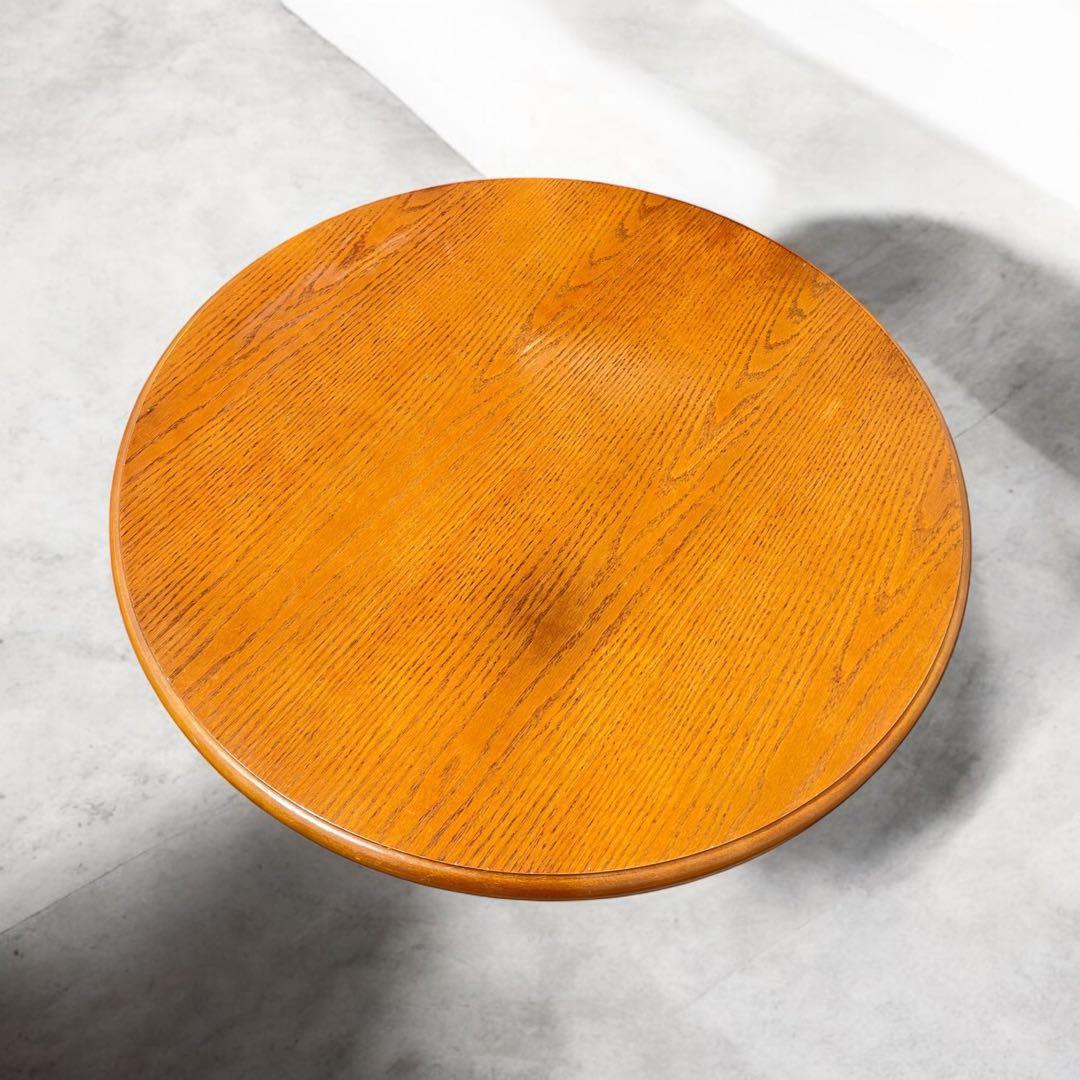 HR588 円卓　ちゃぶ台　テーブル 折りたたみ脚 木製 座卓 丸90cm