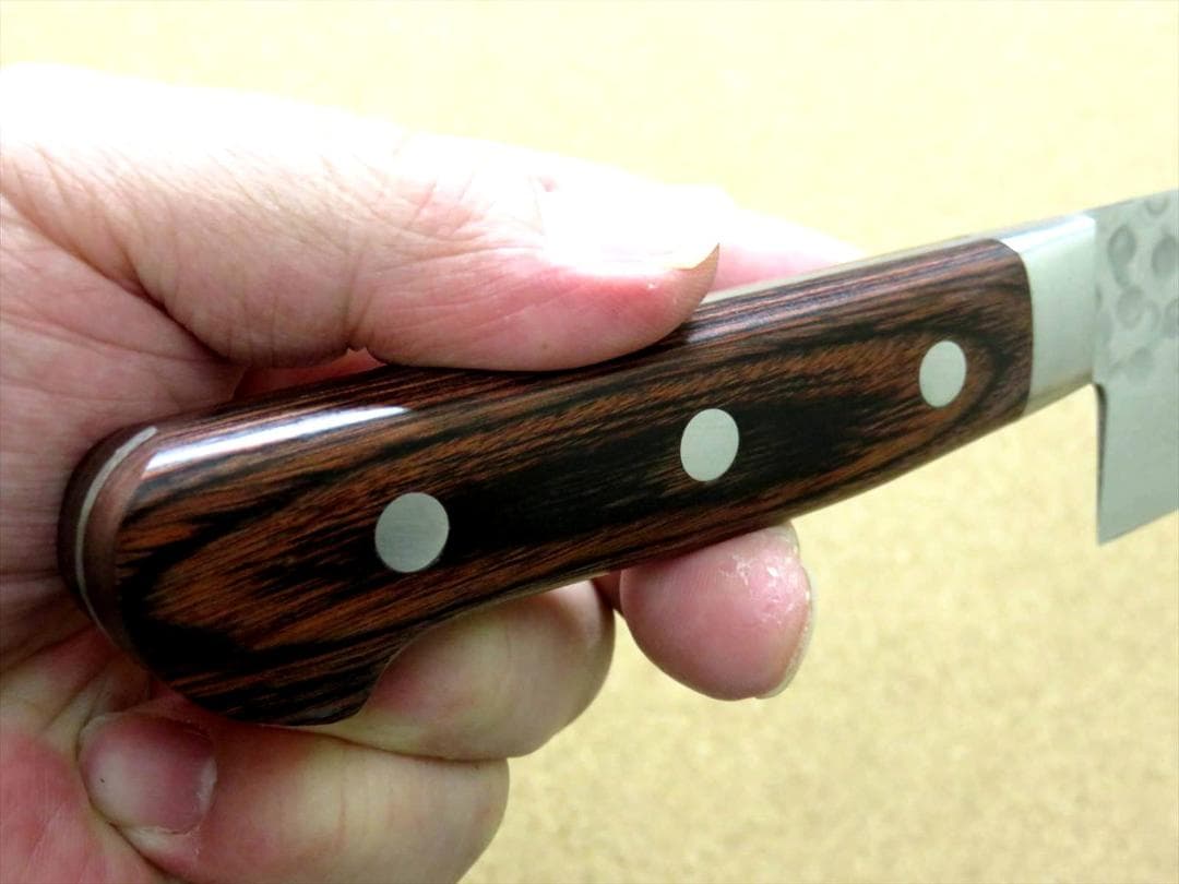 関の刃物 牛刀 180mm 鎚目鍛造 VG-10 ダマスカス 魚 肉切り 包丁