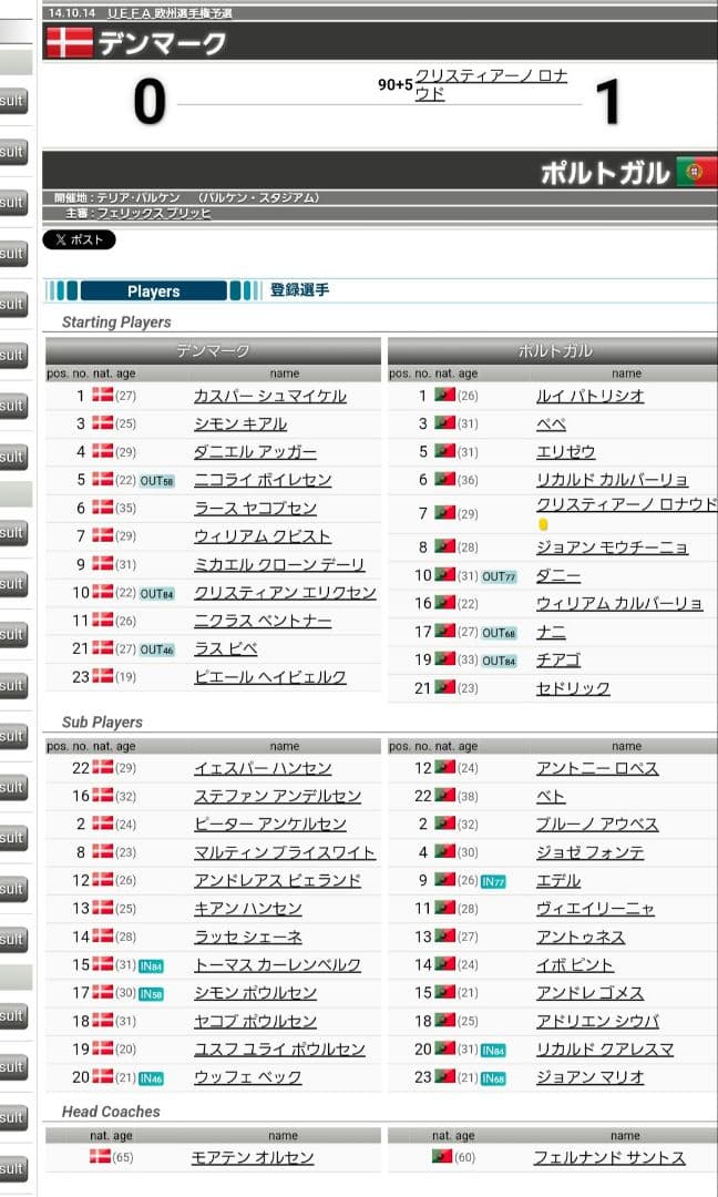 2014 ポルトガル代表 クリスティアーノロナウド選手 長袖 支給品ユニフォーム