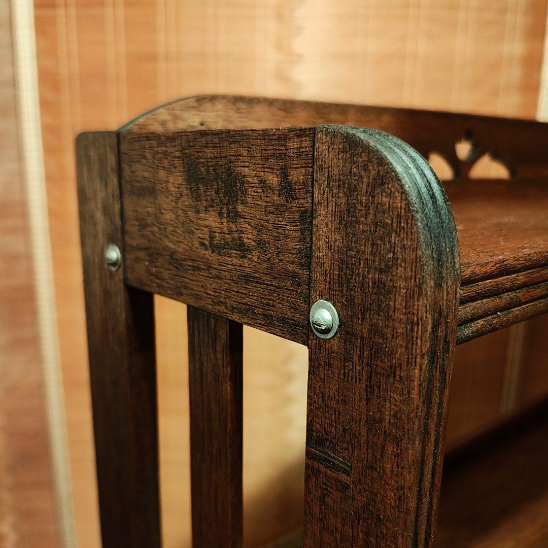 木製本棚4段　オープンラック　昭和レトロ　古家具