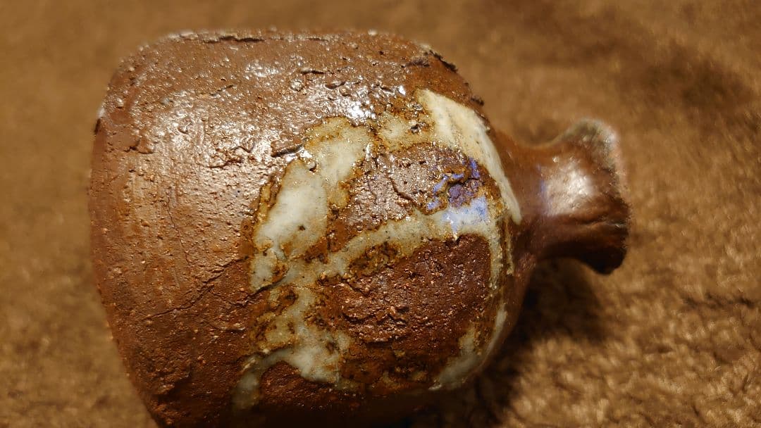 古越前　越前焼　灰釉　窯焼　登窯　花入　１客