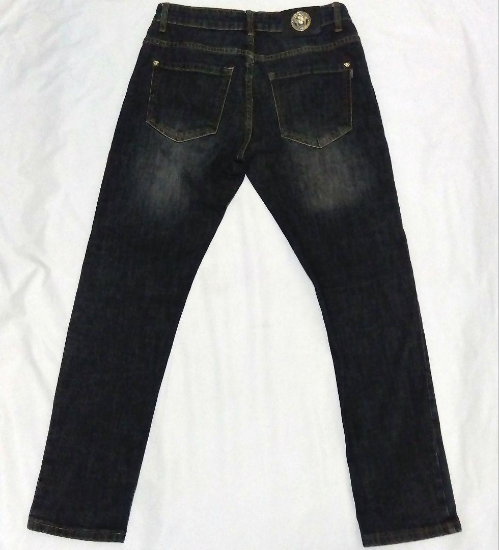 ヴェルサーチ ジーンズ ゴールド メデューサ スリムフィット デニム ビンテージ