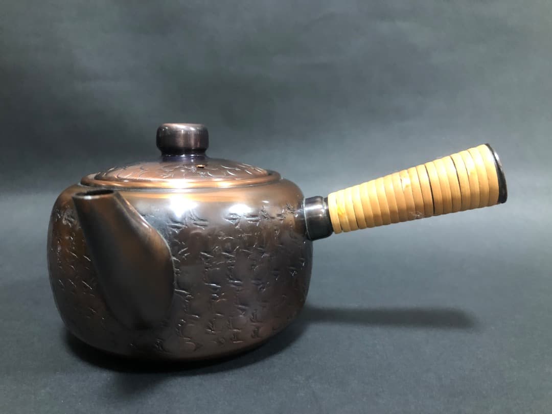 純銅茶器　 玉いぶし急須皿　星寛堂1点　夢お茶の間揃1点　2点セット