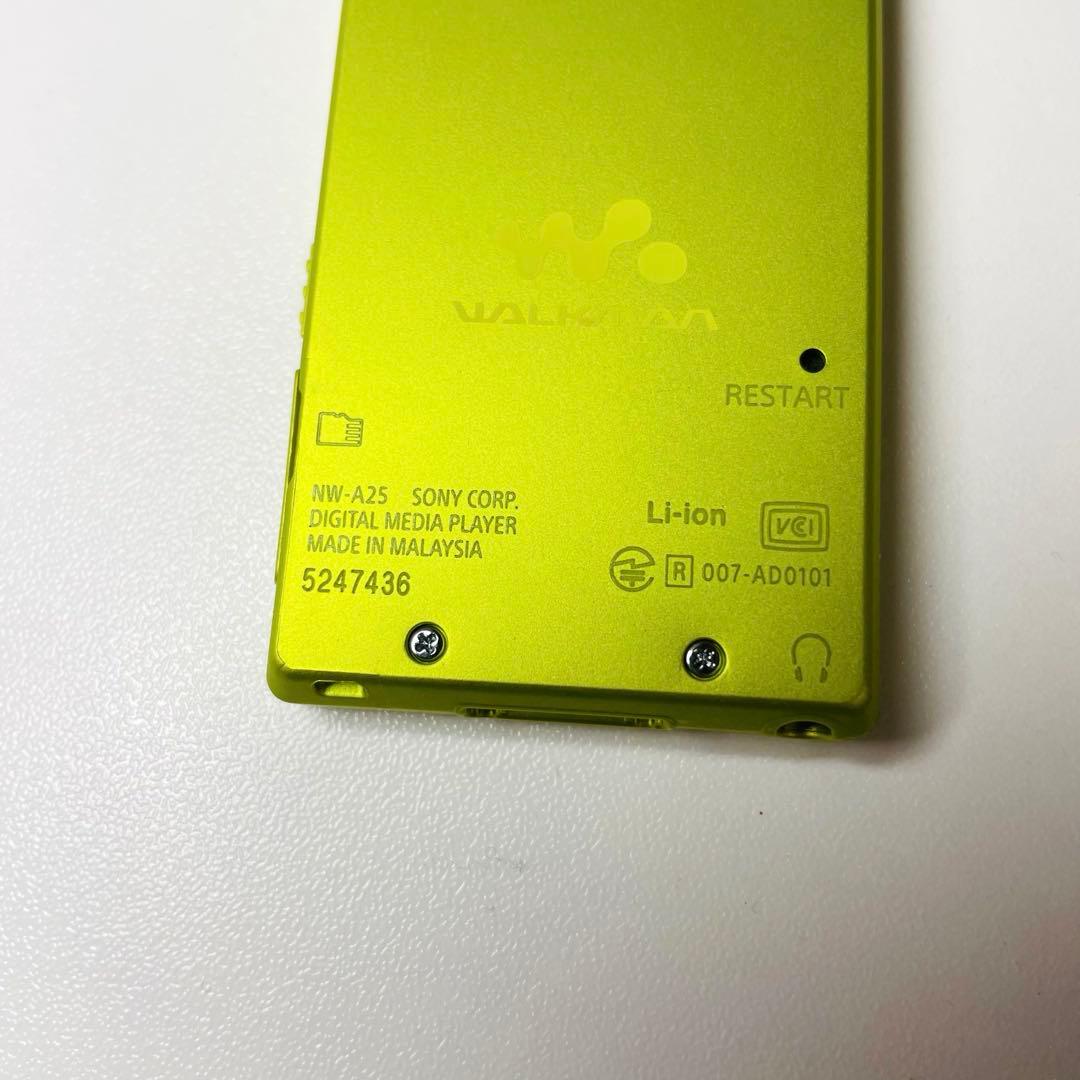 【美品】　ソニー　ウォークマン　NW-A25 16GB ライムイエロー