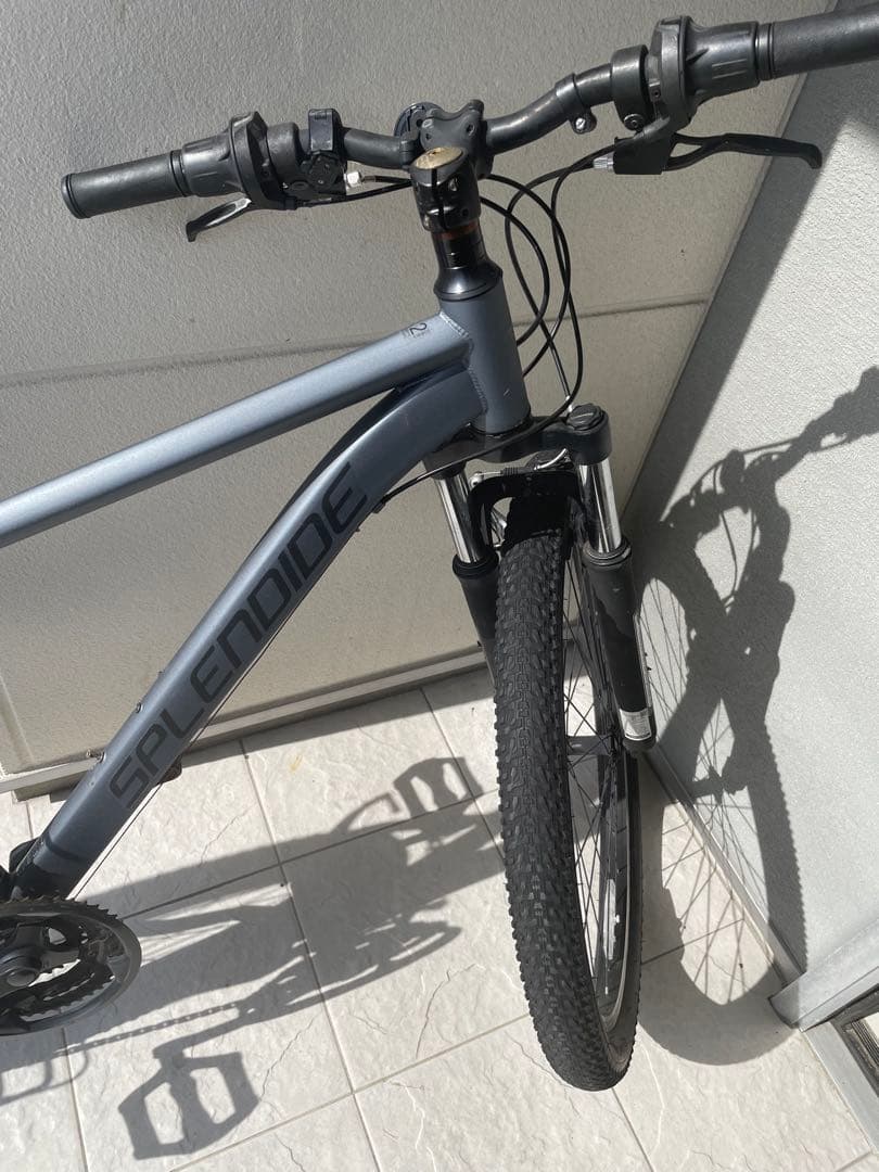 ジャンク　引き取り限定　自転車　splendide グレー　27 KENDA