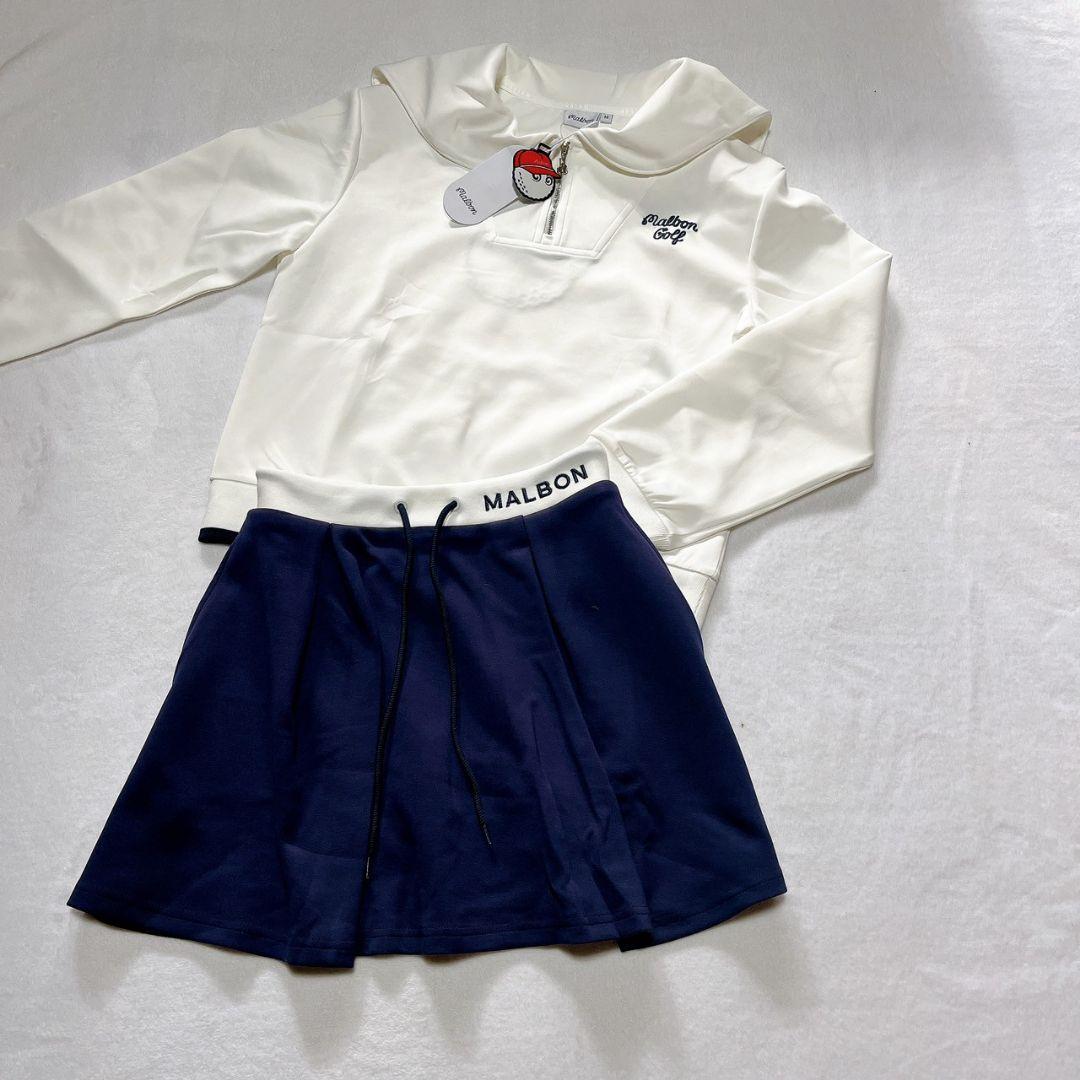 新品　Malbon golf　ゴルフ　トップス＆スカートセット　M　レディース