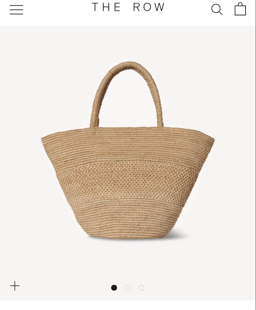 【値下げ】THE ROW カゴバッグ Emilie ラフィアバッグ　美品