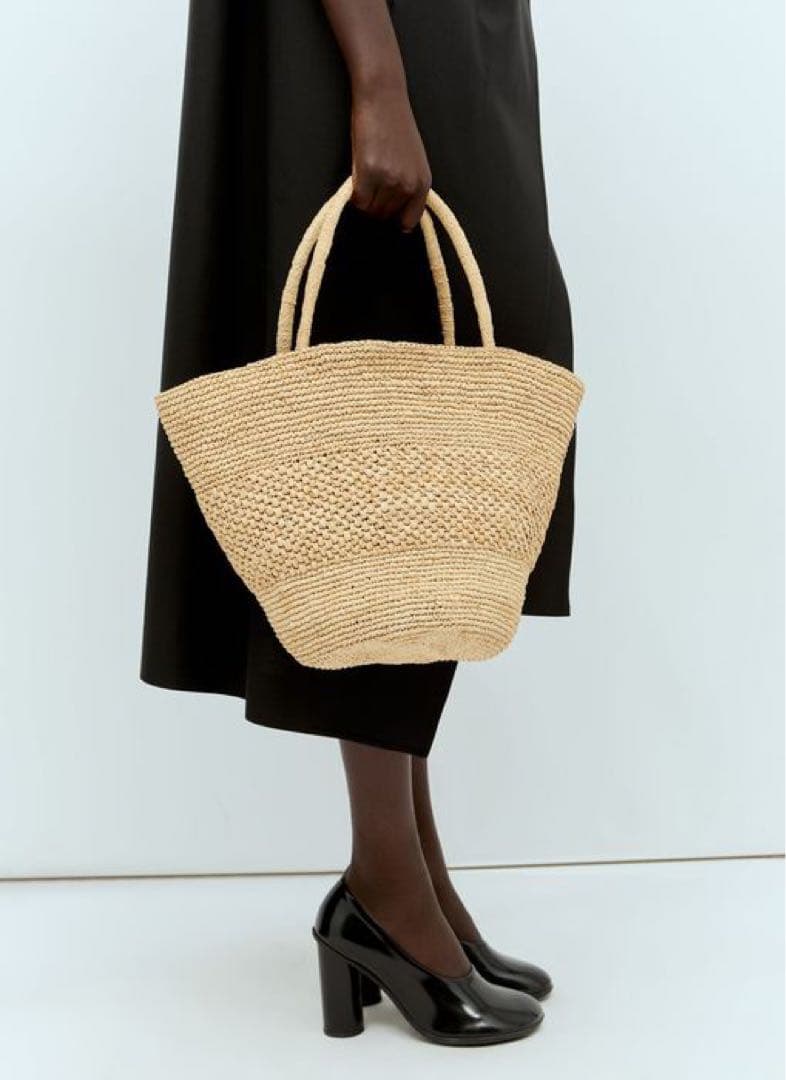 【値下げ】THE ROW カゴバッグ Emilie ラフィアバッグ　美品