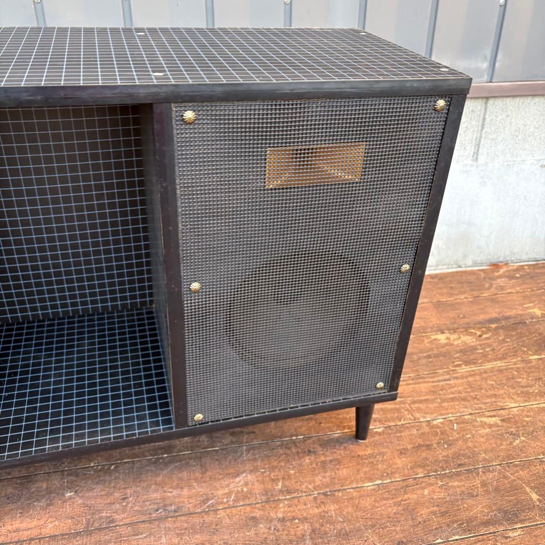 昭和レトロ カラーボックス改 自作大型スピーカー センターボックス付 ビンテージ