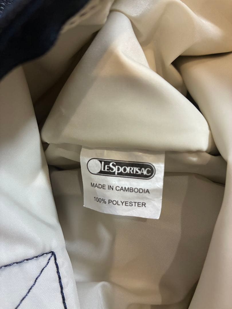 新品　レスポートサック ボストンバッグ　濃いデニムブルー×ネイビー