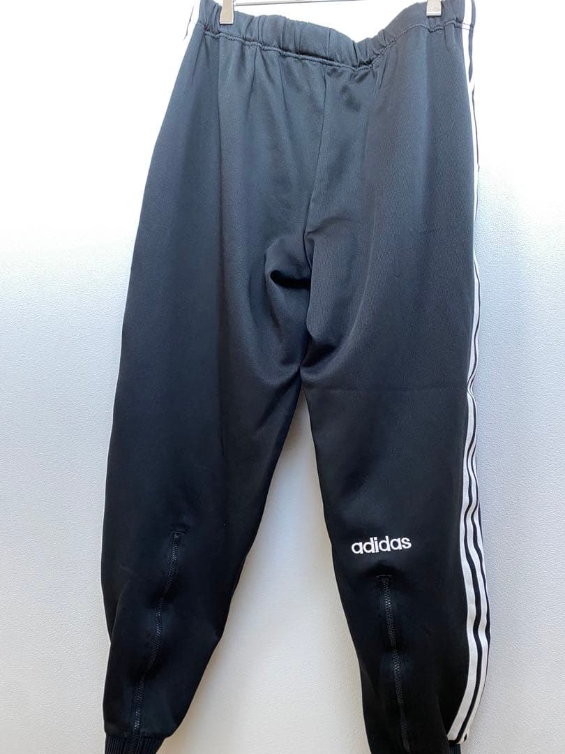 90s アディダス デサント製 セットアップ ジャージ XO 黒　ビッグロゴ