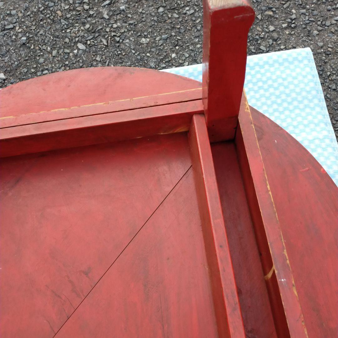 昭和レトロ　ちゃぶ台　アンティーク家具　折りたたみ丸テーブル