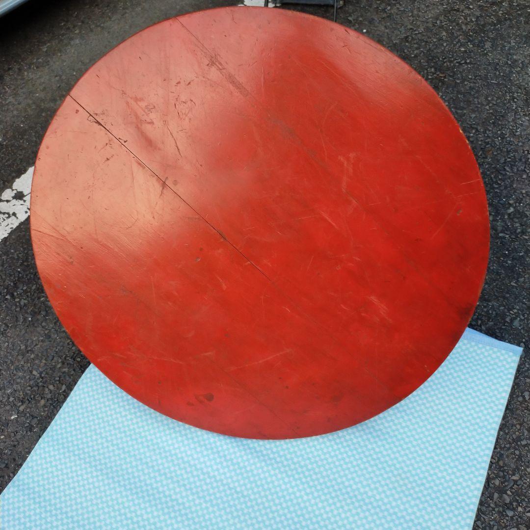 昭和レトロ　ちゃぶ台　アンティーク家具　折りたたみ丸テーブル