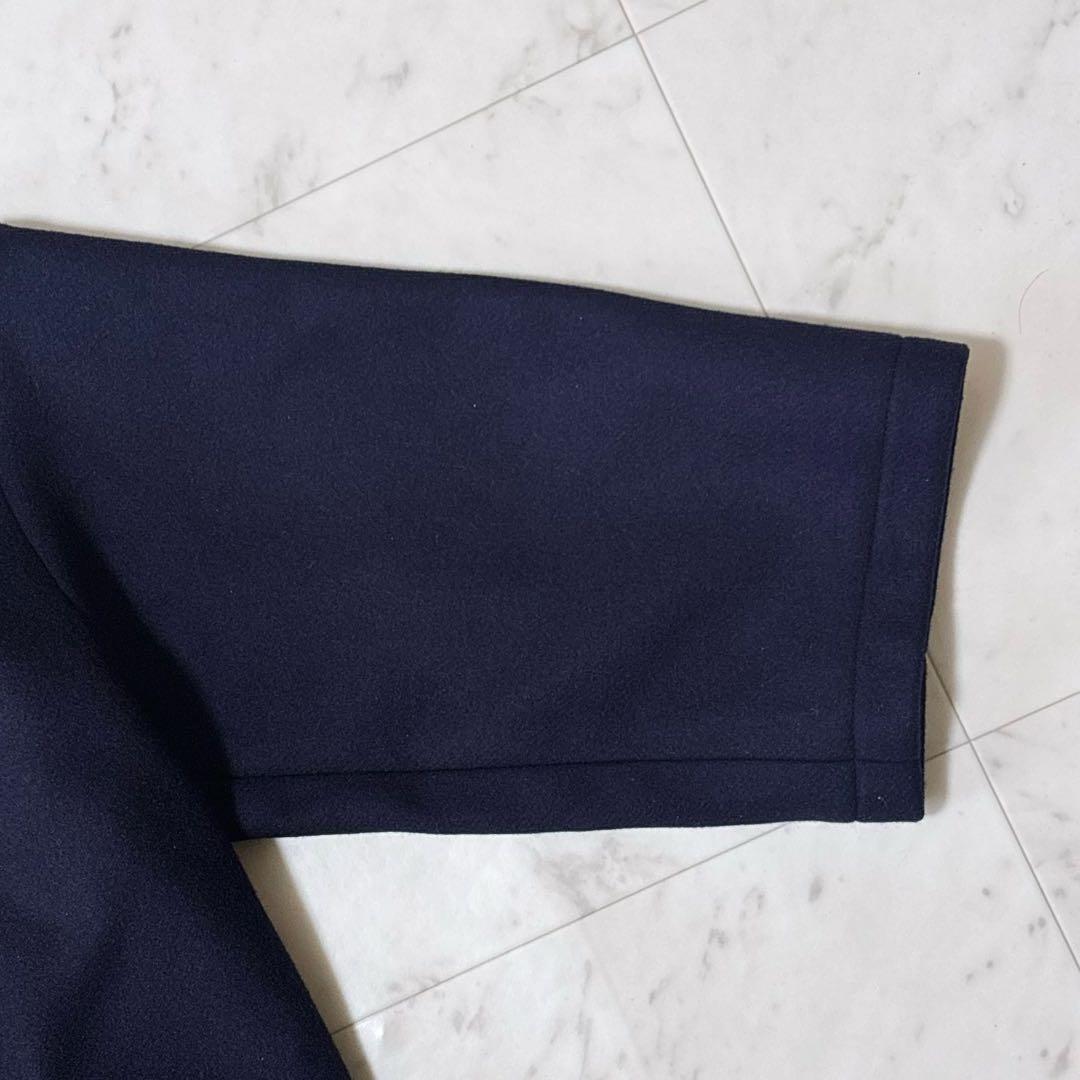 極美品 フレームワーク 23AW ロングPコート ダブルフェイス ゆったり 紺