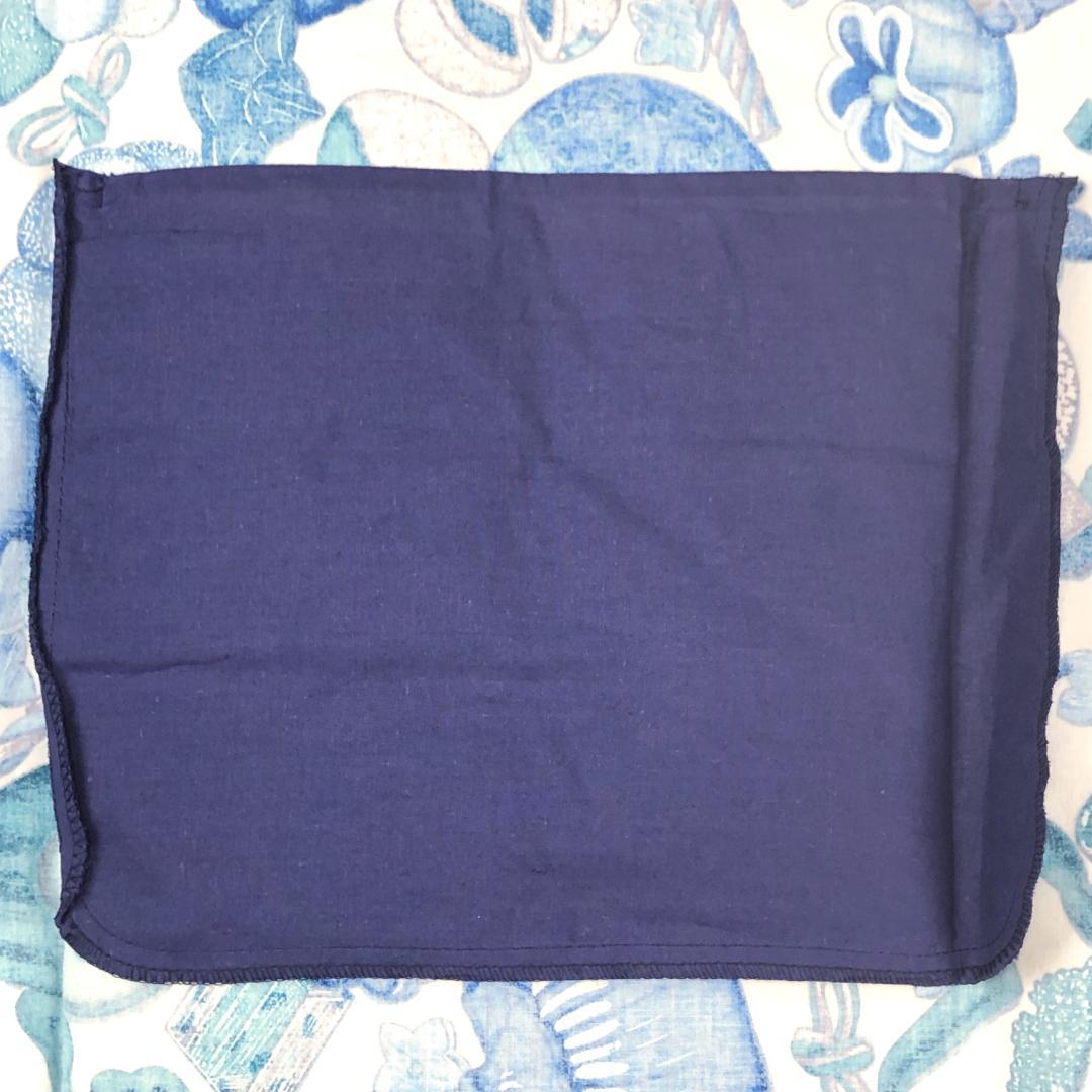 【美品・箱付き】エルメス／調理用エプロン 和洋折衷絵柄／ネイビー