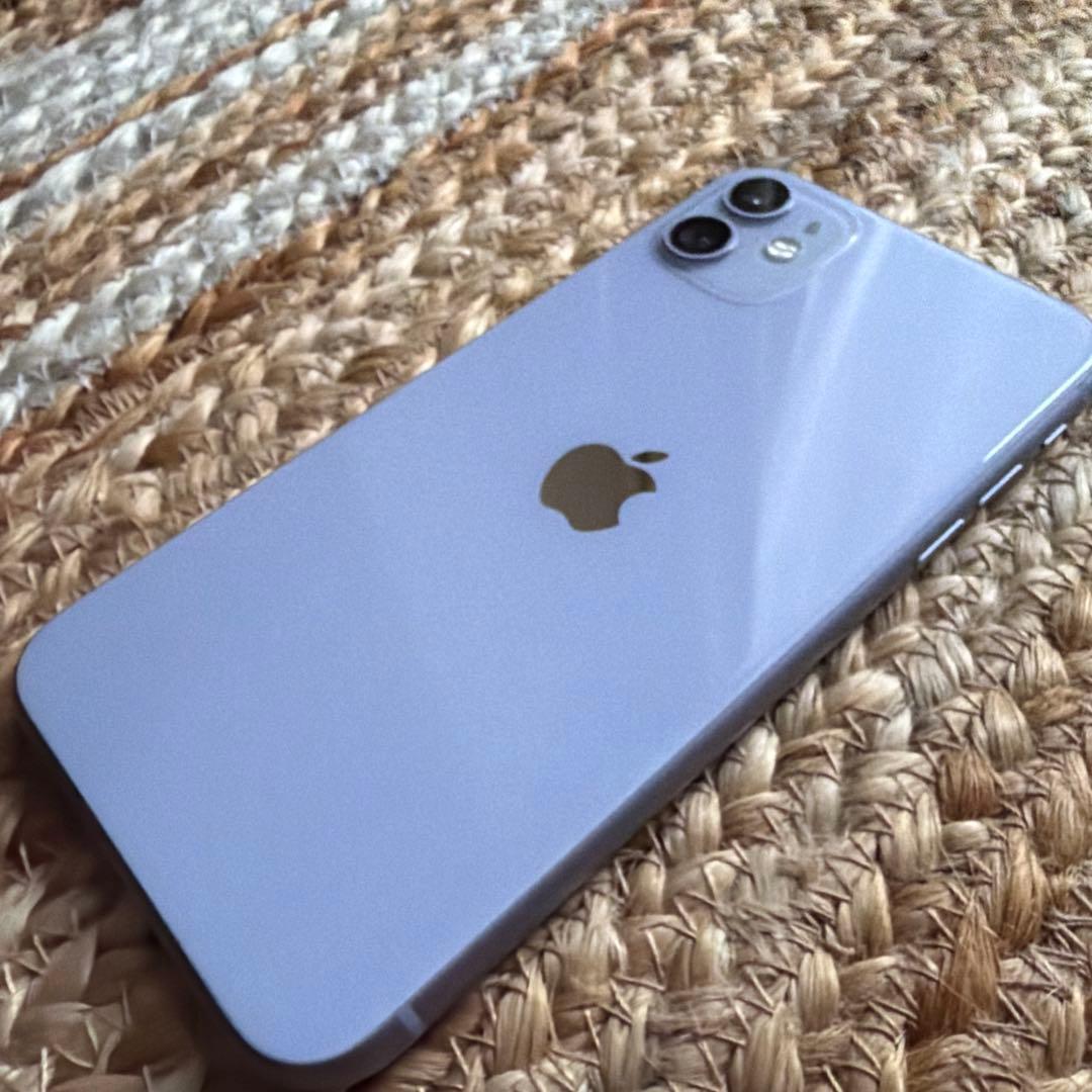 最終価格iPhone11 64GBパープルMWLX2J/A容量74%SIMフリー