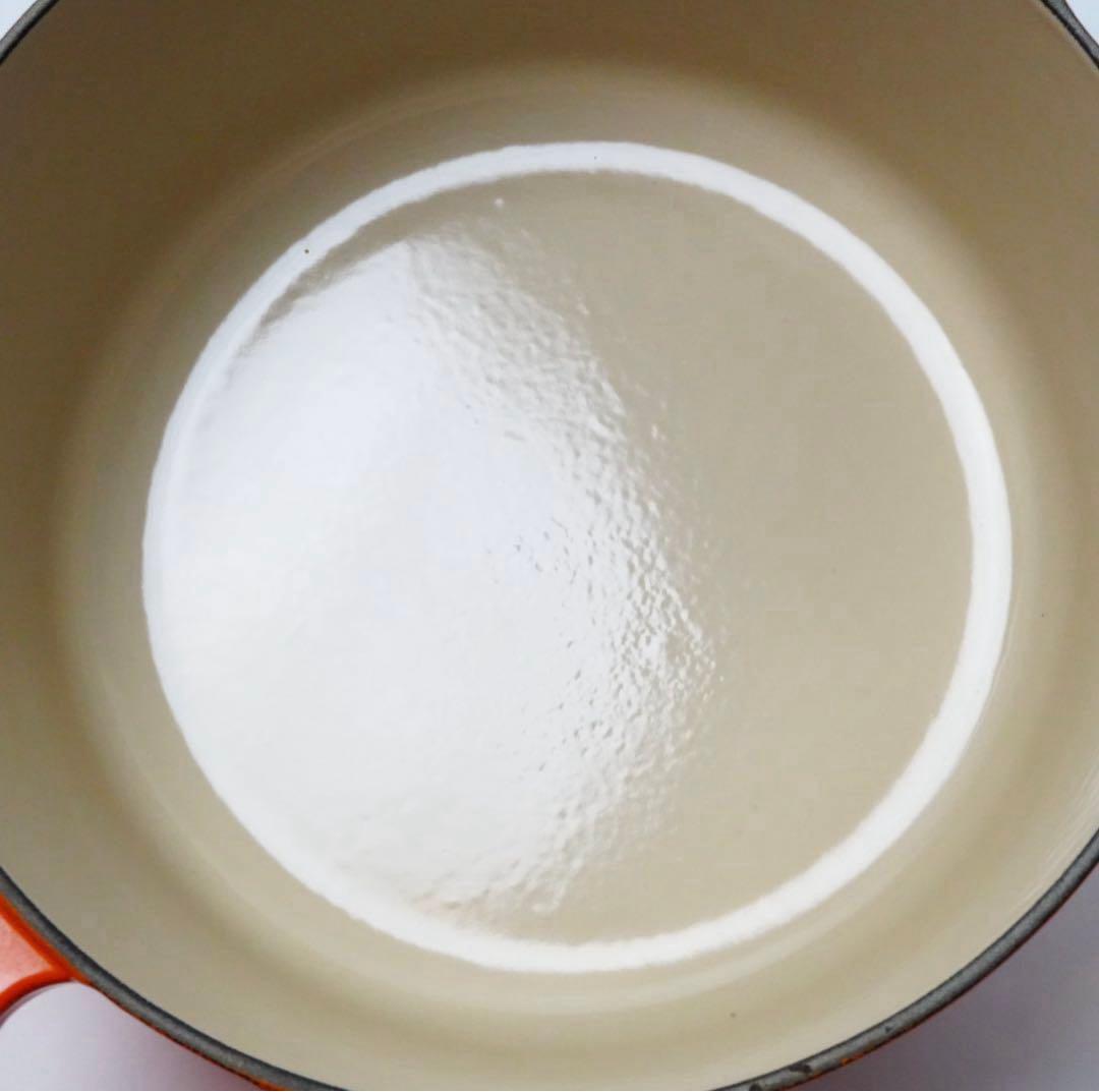 【極美品】LE CREUSET　ココット ロンド オレンジ22cm