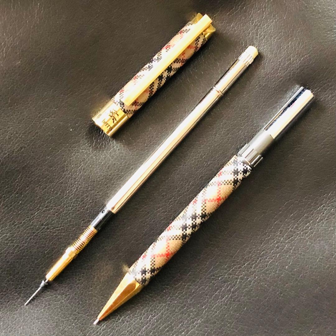 バーバリー ノバチェック シャープペンシル シャーペン ゴールド 激レア！