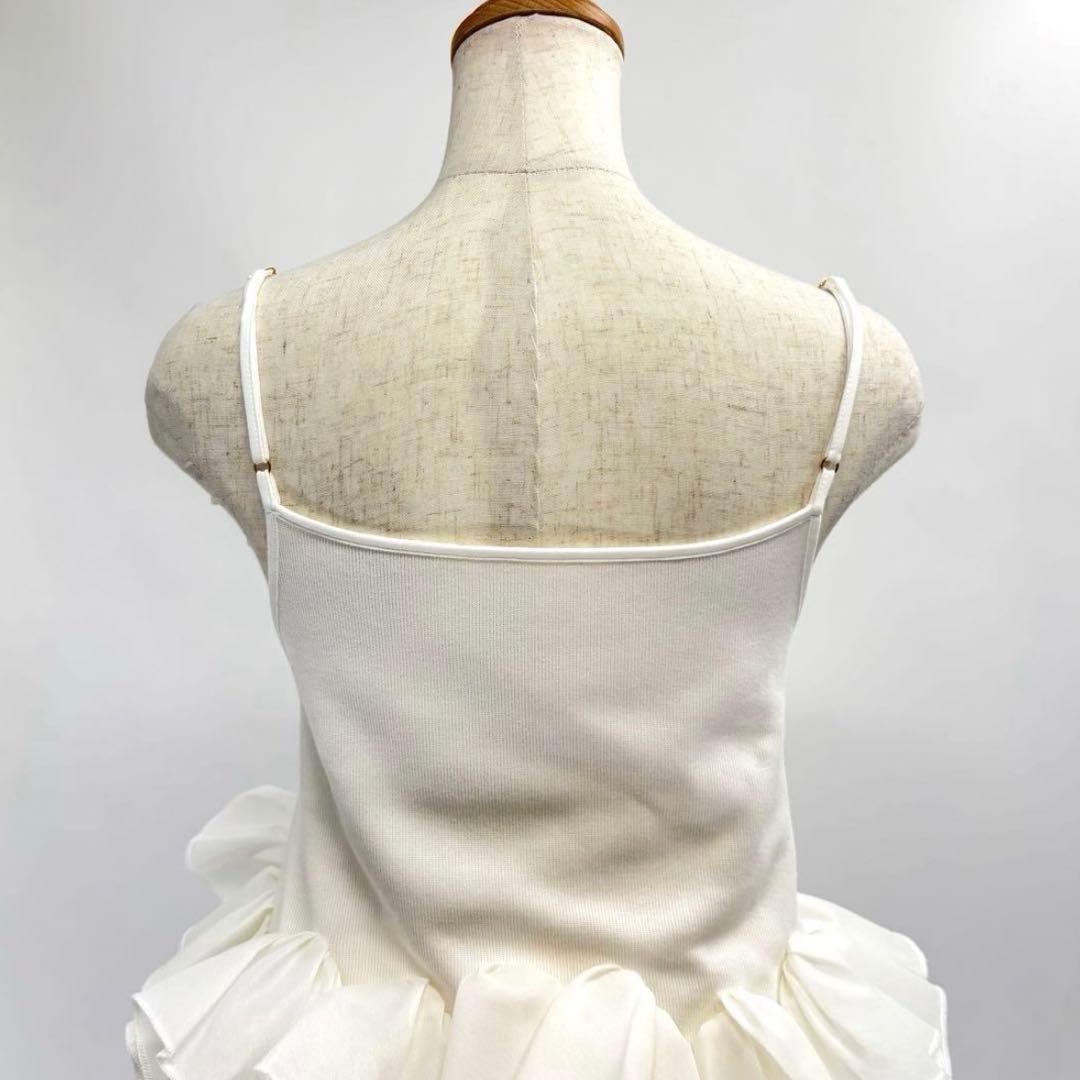 美品MaisondeDolce　blossom cami　キャミソールFホワイト