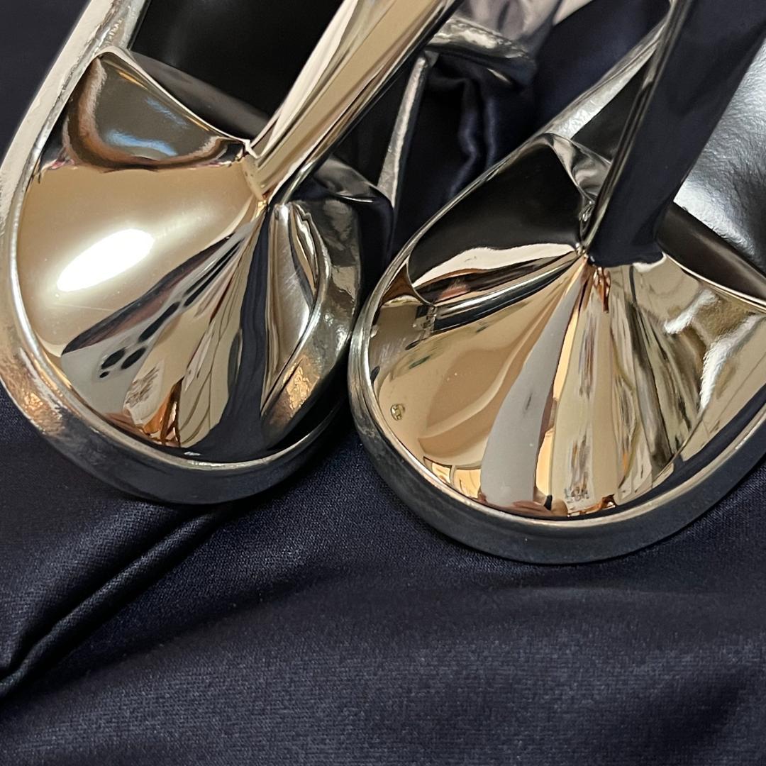 ほぼ未使用 PRADA プラダ クリアサンダル ミュール スケルトン シルバー