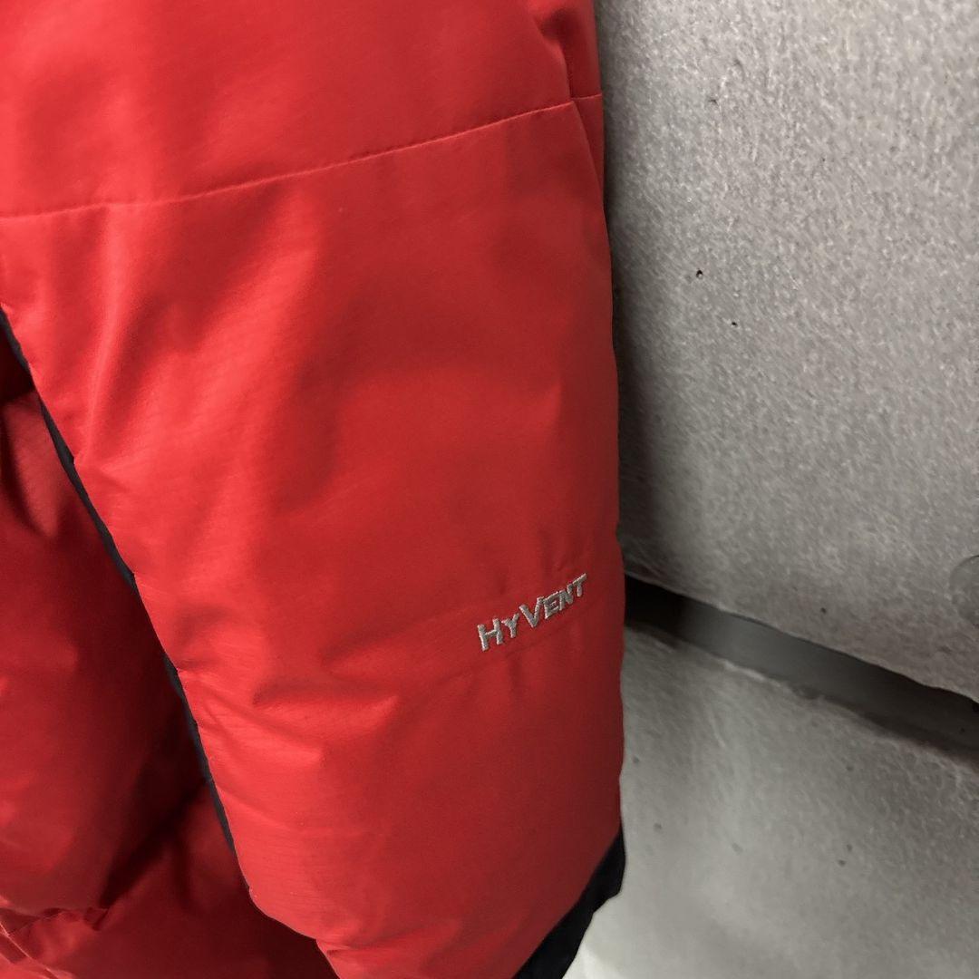 ノースフェイス　ダウンコートHYVENT レッド　メンズXL
