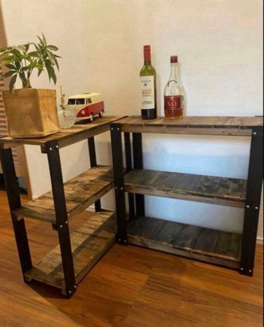 本日23時まで限定価格　アイアン風3段ラック　ブルックリン　インダストリアル