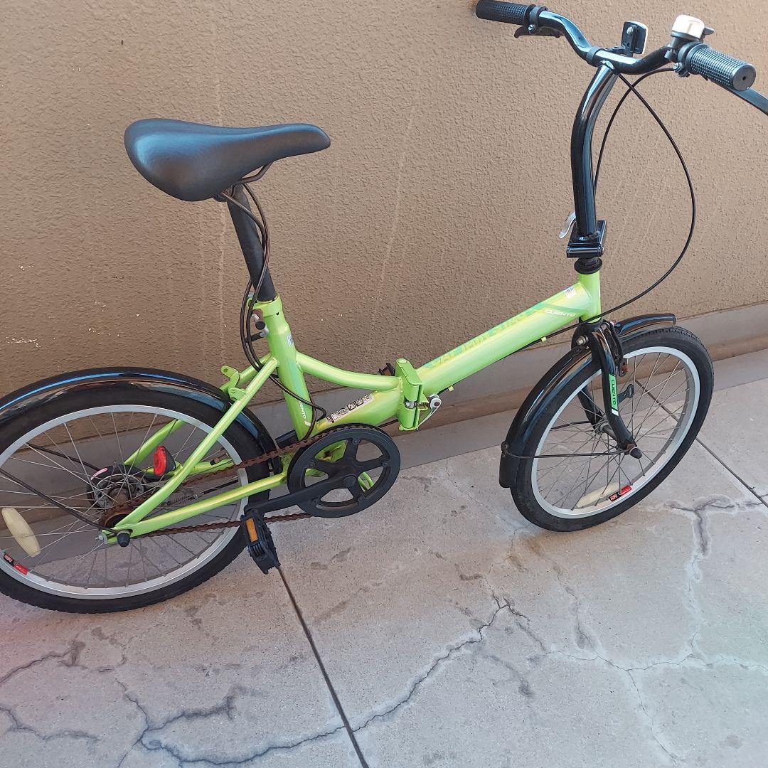 キャプテンスタッグ 折り畳み自転車 20インチ　グリーン