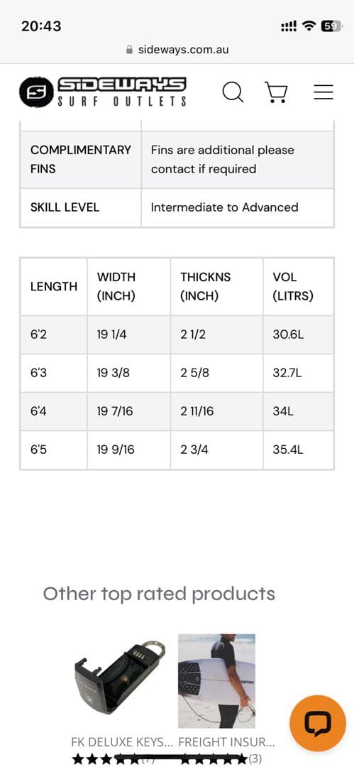 【中古美品】LDC サーフボード 6’3