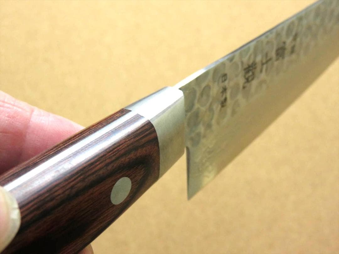 関の刃物 三徳包丁 185mm 鎚目鍛造 VG-10 ダマスカス 両刃 万能包丁