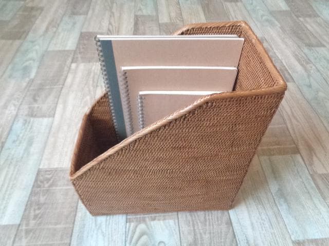 マガジンラック●無地●アタ●バリ島●1045.1●ブックケース●アジアン雑貨