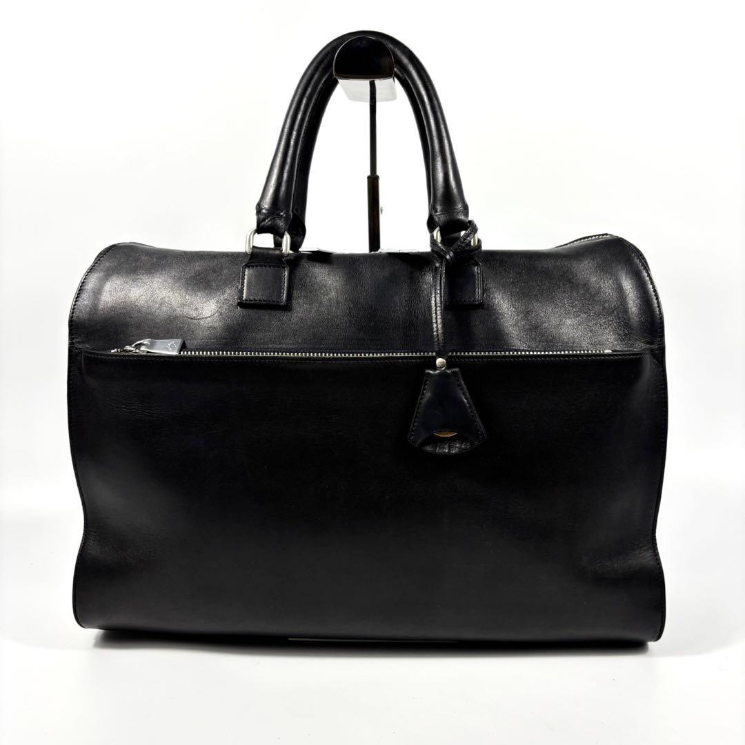 ✨美品✨アニアリ ビジネスバッグ キーリング A4可 カモフラ レザー 濃紺