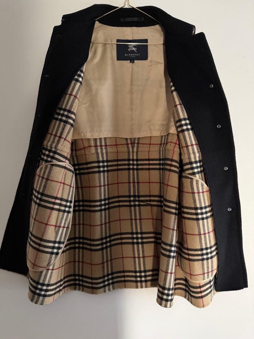 廃盤　バーバリー　ロンドン　カシミヤ混ウールコート 黒 40 日本製