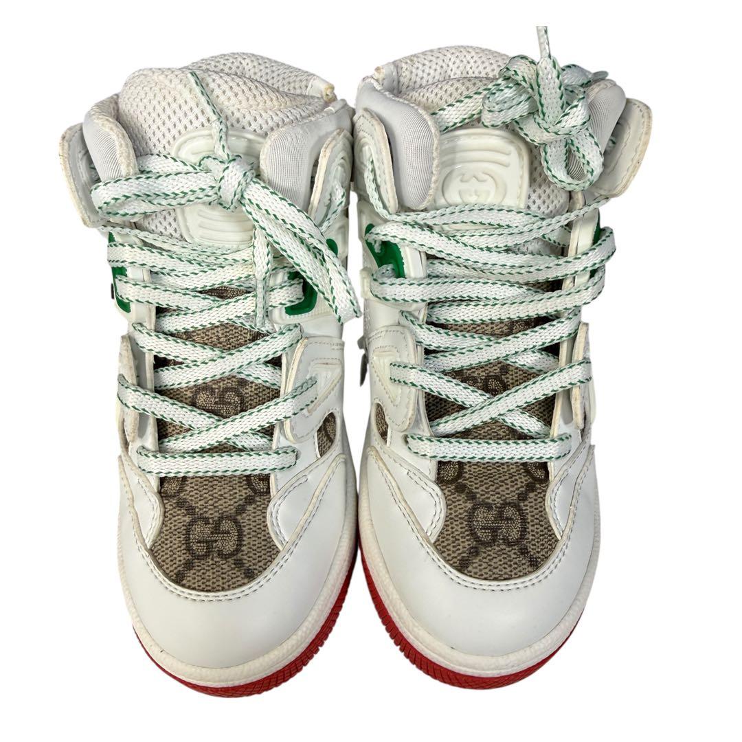 新品未使用 GUCCI BASKET GGスプリーム レザー キッズ スニーカー