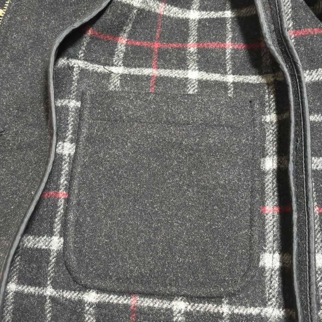 【極美品】ブルックスブラザーズ　ダッフルコート　チェック　フード　ウール