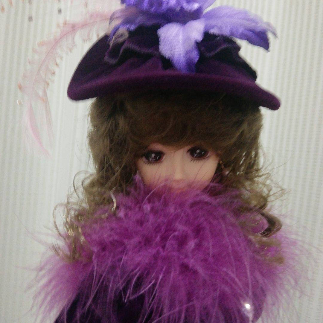 海外コレクター向き７３センチ昭和レトロ人形飾透明樹脂ケース付き当時物保管品