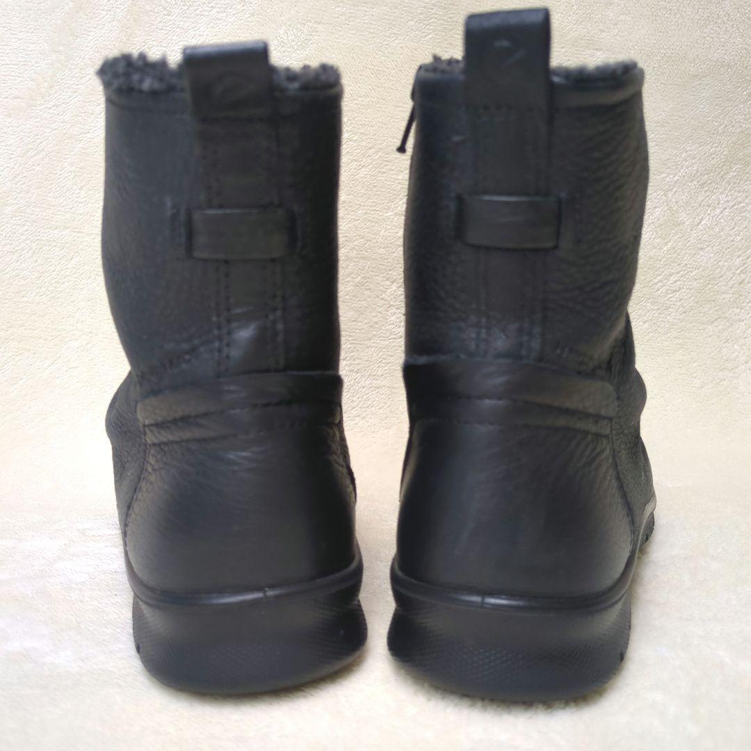エコー【美品】BABETT BOOT　撥水　レザー　サイドジップ　フラットブーツ