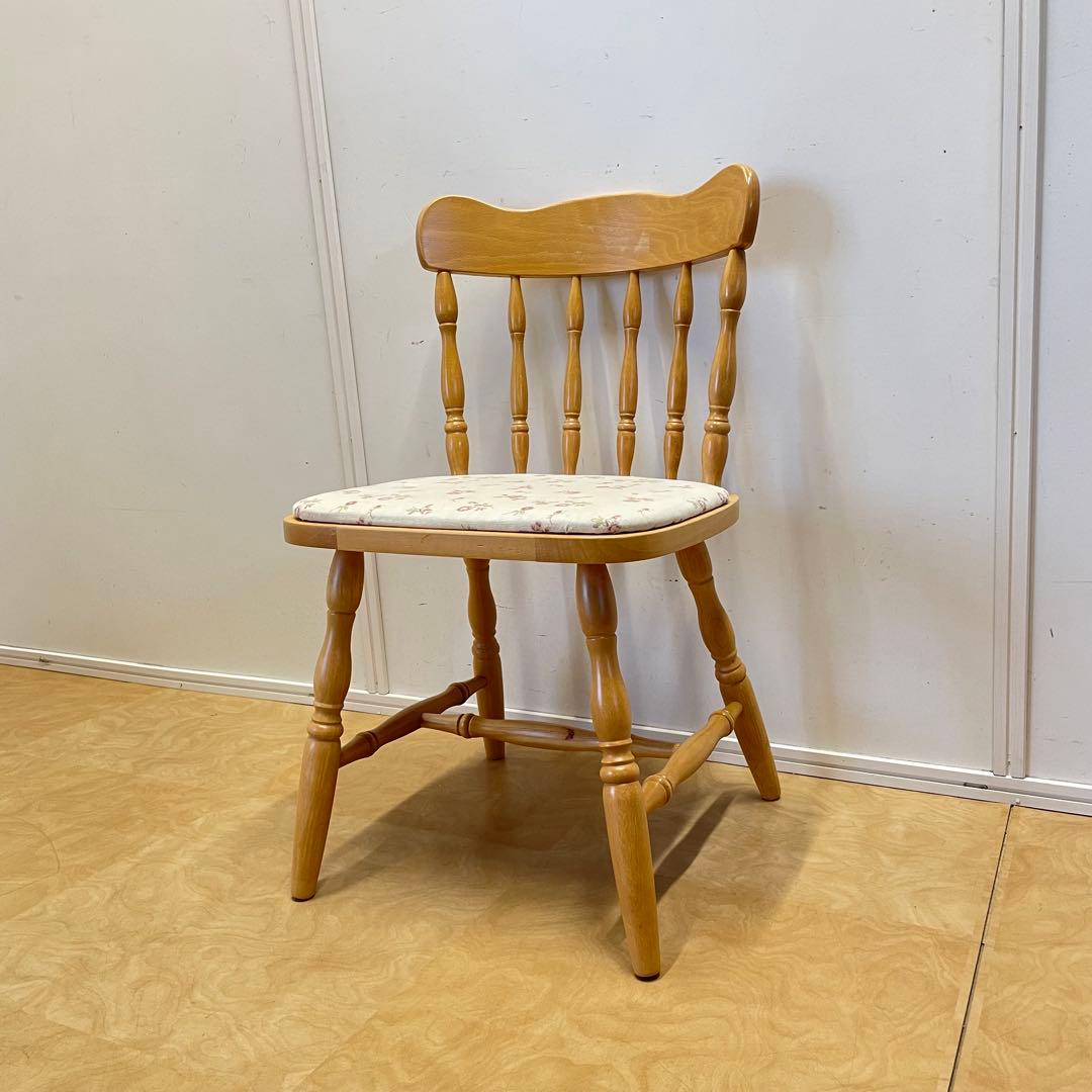 ミキモク ダイニングチェア② ウィンザーチェア 椅子 チェア 北欧スタイル 花柄